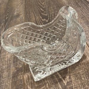 Vintage Crystal Sleigh Candy Dish